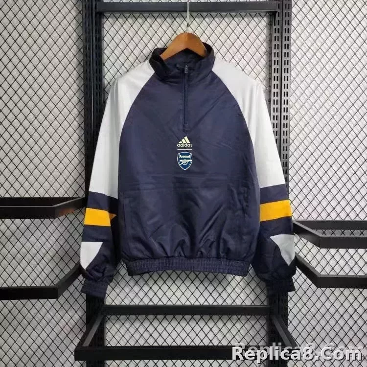 2023 Arsenal Casual Windbreaker（Navy-blue）Soccer Jersey 1:1 Thai Quality