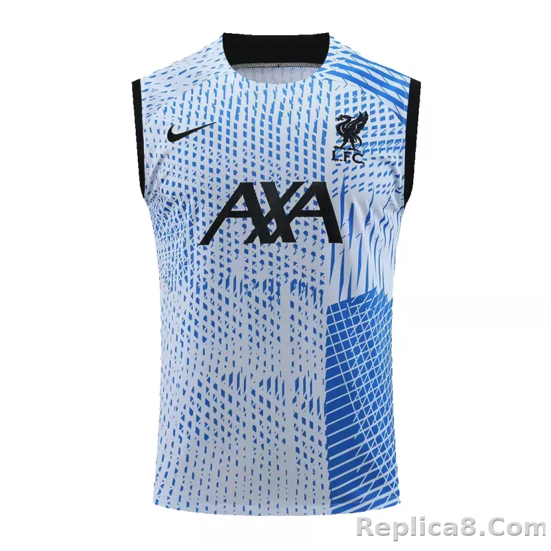 Liverpool Sleeveless Training Kit White&Blue 2023/24 - detail