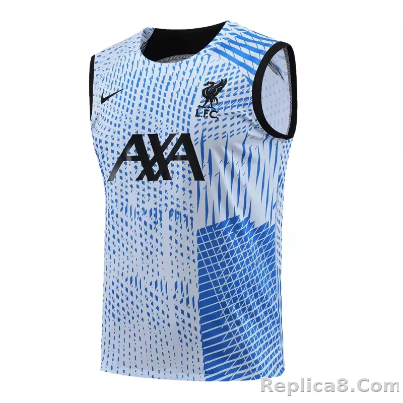 Liverpool Sleeveless Training Kit White&Blue 2023/24 - detail