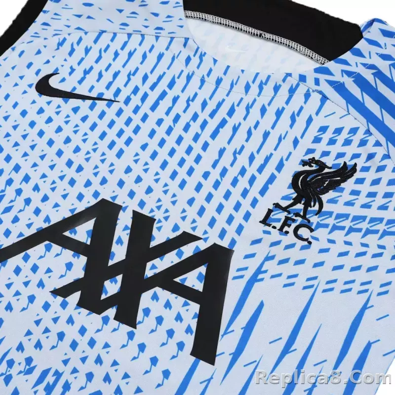 Liverpool Sleeveless Training Kit White&Blue 2023/24 - detail