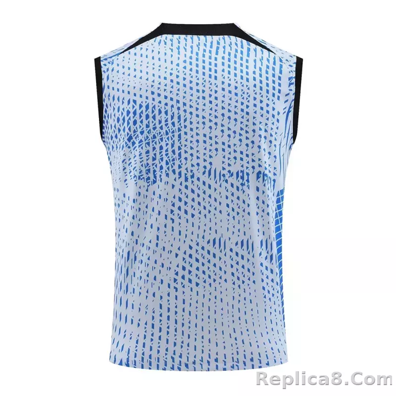 Liverpool Sleeveless Training Kit White&Blue 2023/24 - detail