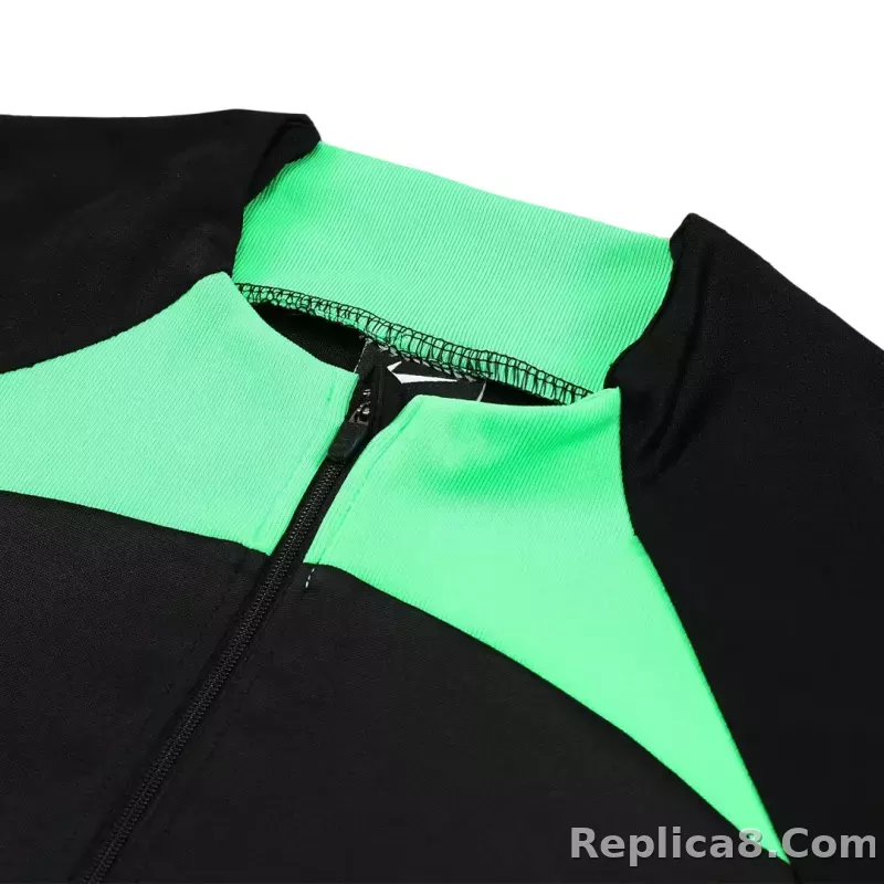Kids Liverpool Zipper Sweatshirt Kit(Top+Pants) Black 2023/24 - detail