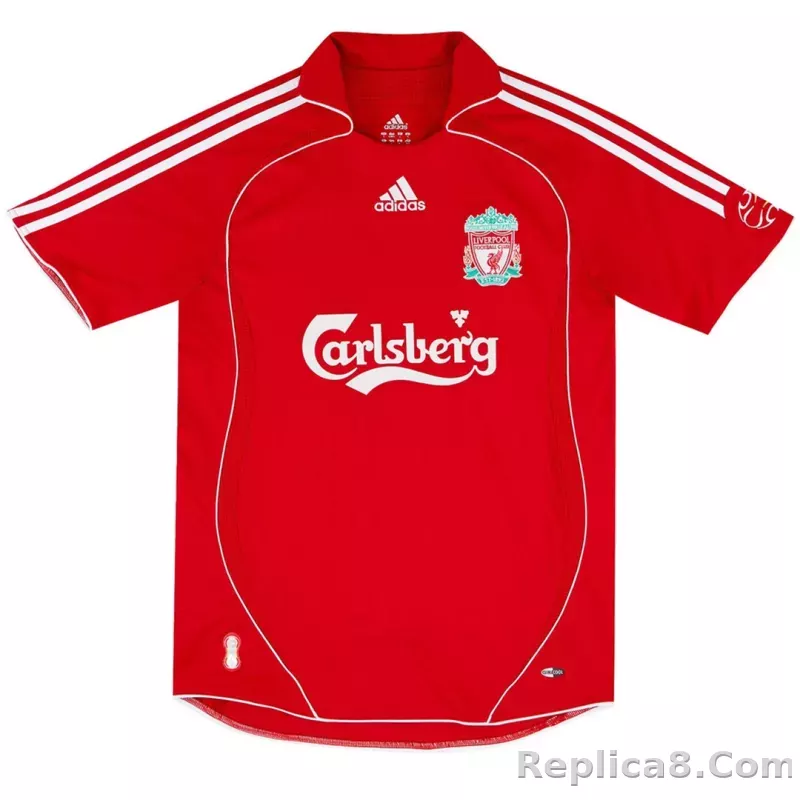06-07 Liverpool Home Retro Jersey - detail