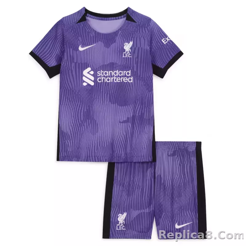 23-24 Liverpool Third Away Kids Kit Jersey+Shorts