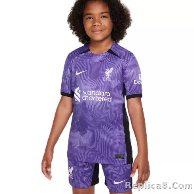 23-24 Liverpool Third Away Kids Kit Jersey+Shorts - detail
