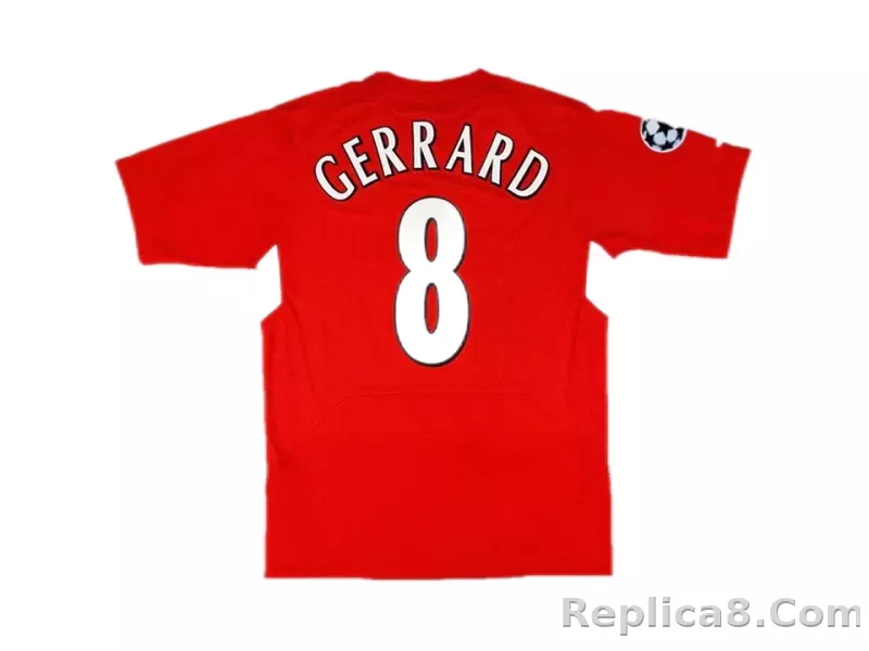 2005 Liverpool Gerrard #8 Home UCL Final Retro Jersey