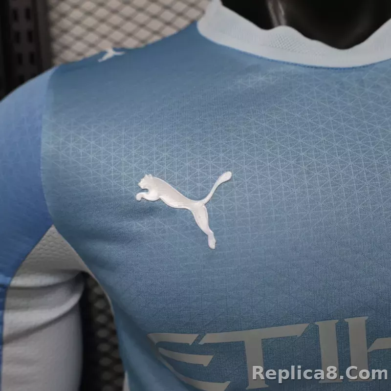 26-27 Manchester City Home Soccer Jersey Player Version Long Sleeve - detail