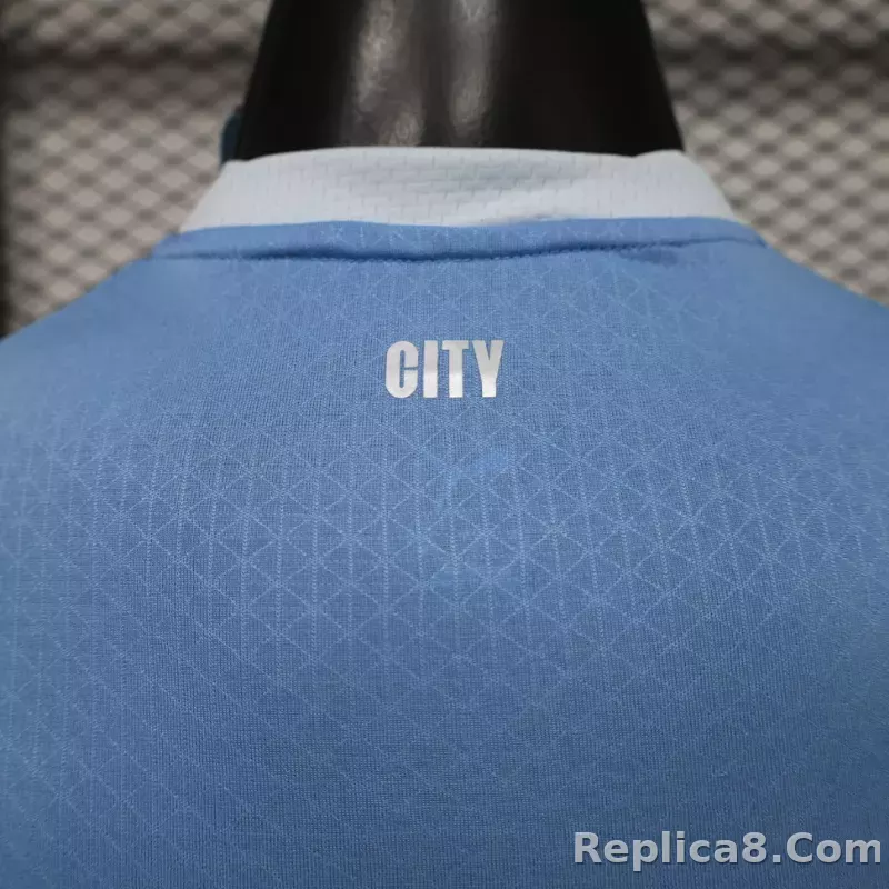 26-27 Manchester City Home Soccer Jersey Player Version Long Sleeve - detail