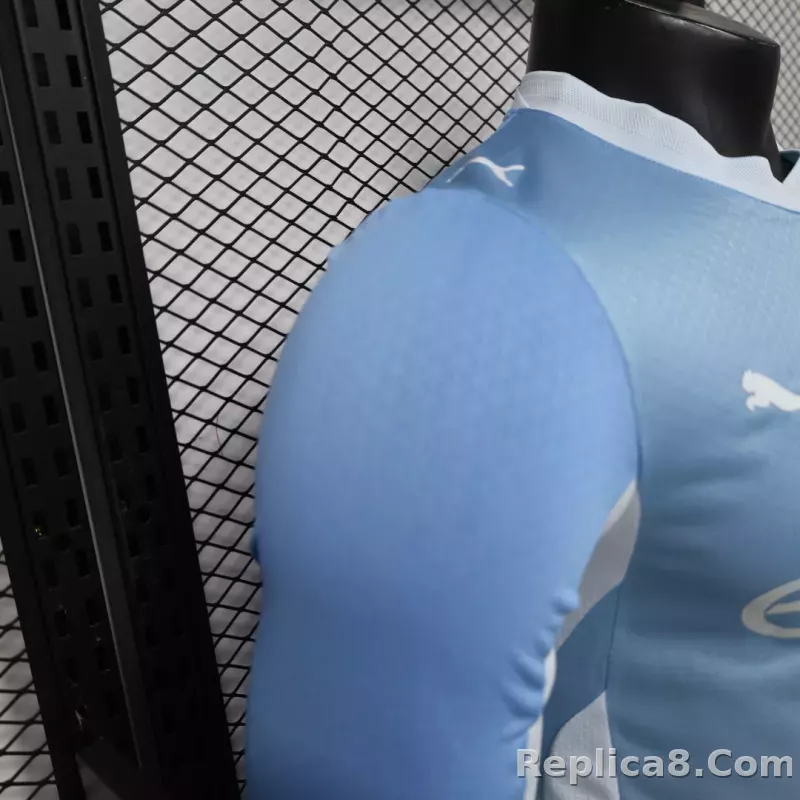 26-27 Manchester City Home Soccer Jersey Player Version Long Sleeve - detail