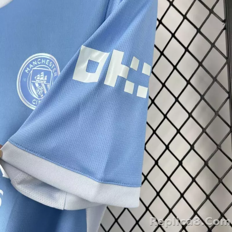 26-27 Manchester City Home Soccer Jersey - detail