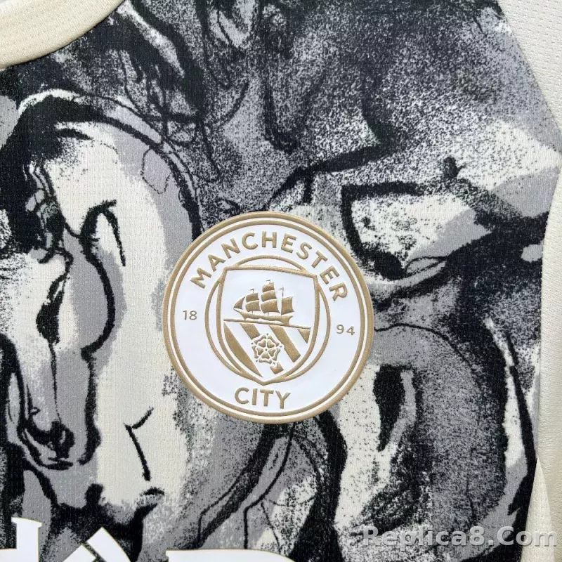 25-26 Manchester City Year of the Horse Soccer Jersey - detail