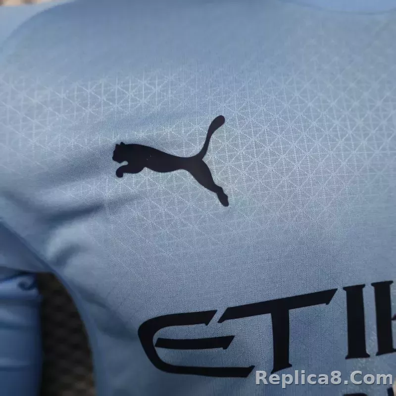 25-26 Manchester City Home Soccer Jersey Player Version Long Sleeve - detail