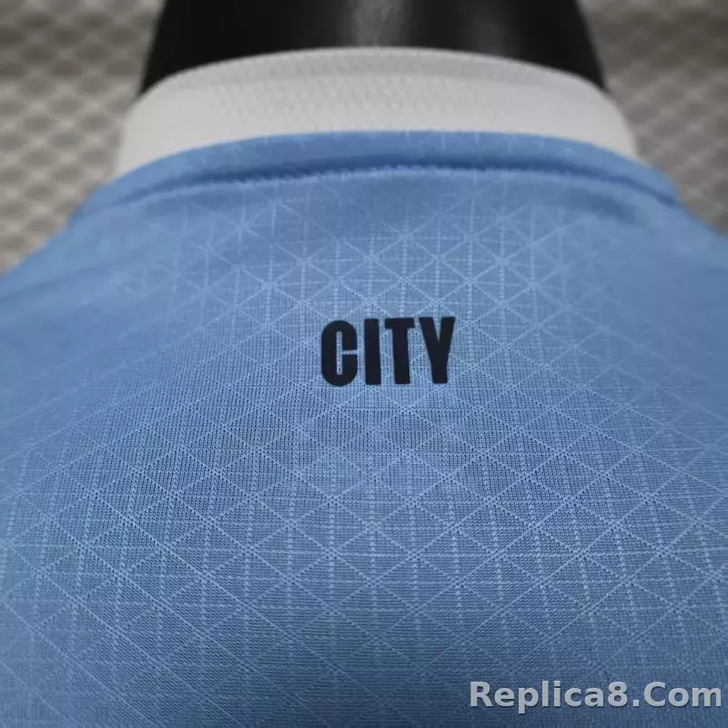 25-26 Manchester City Home Soccer Jersey Player Version Long Sleeve - detail