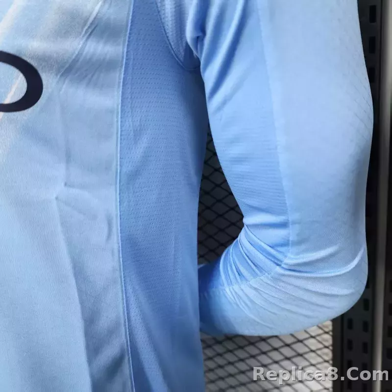 25-26 Manchester City Home Soccer Jersey Player Version Long Sleeve - detail