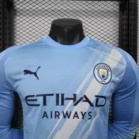 25-26 Manchester City Home Soccer Jersey Player Version Long Sleeve - view 10
