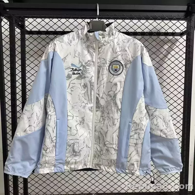 2025/2026 Manchester City Reversible Windbreaker Blue Soccer Jersey 1:1 Thai Quality - detail