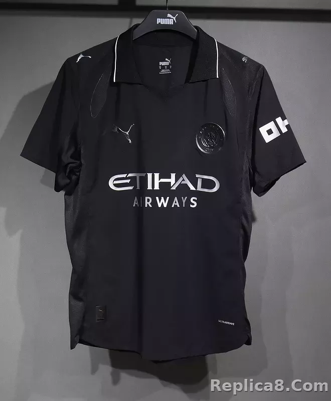 25-26 Manchester City Away Black Soccer Jersey Player Version