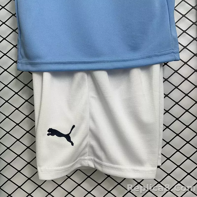 25-26 Manchester City Home Soccer Kids Kit Jersey+Shorts - detail