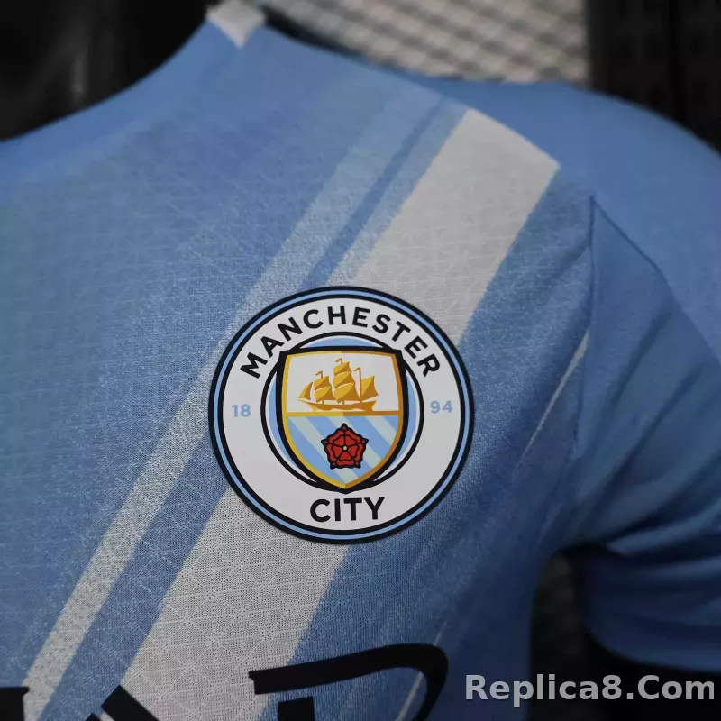 25-26 Manchester City Home Soccer Jersey - detail