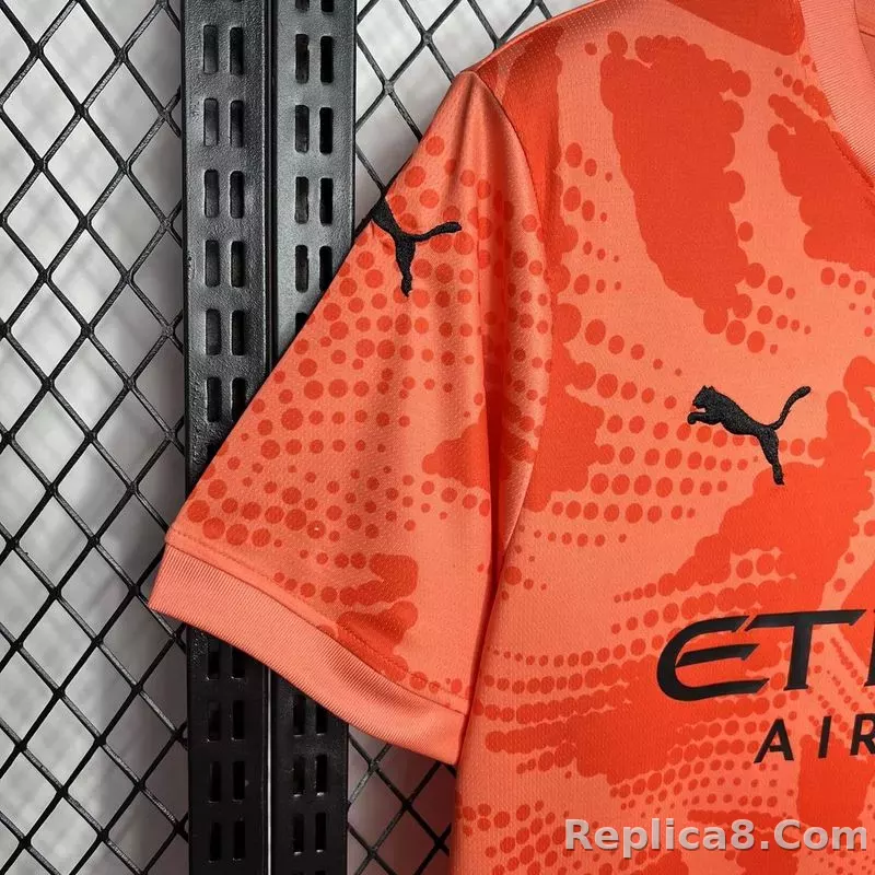 24-25 Manchester City Orange Goalkeeper Jersey - detail
