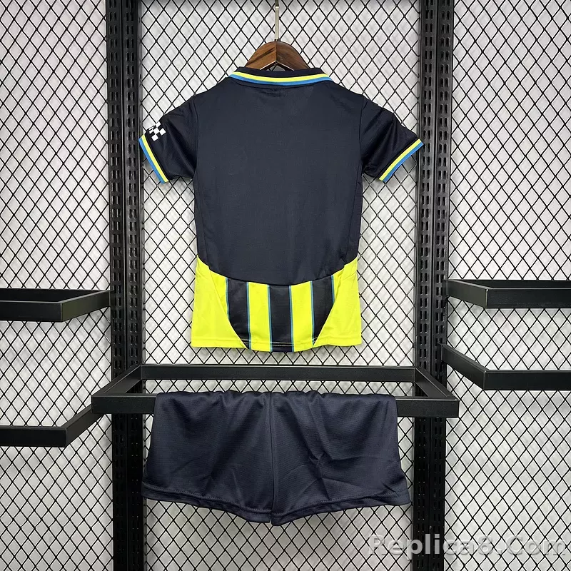 24-25 Manchester City Away Kids Kit  Jersey+Shorts - detail