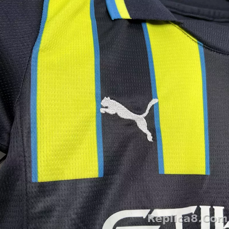 24-25 Manchester City Away Kids Kit  Jersey+Shorts - detail
