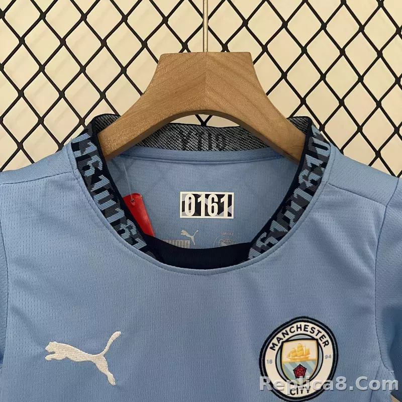 24-25 Manchester City Home Kids Kit  Jersey+Shorts - detail