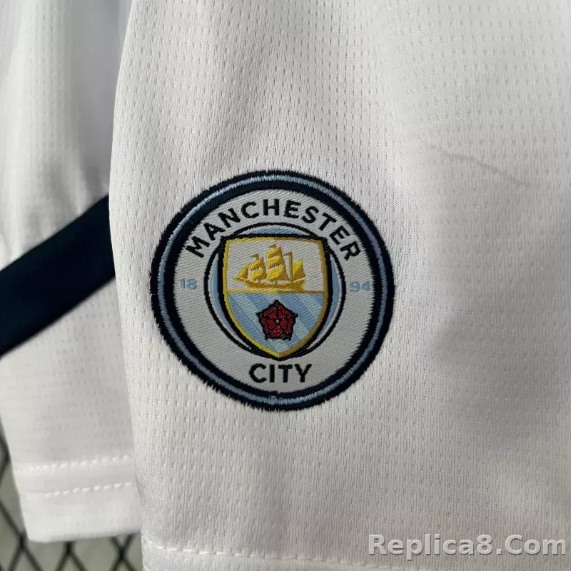 24-25 Manchester City Home Kids Kit  Jersey+Shorts - detail