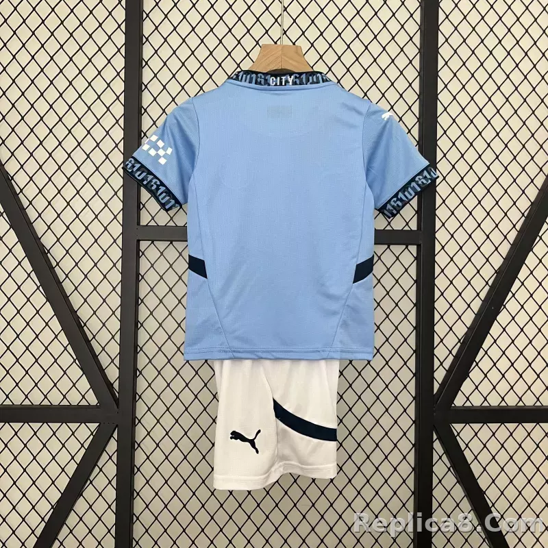 24-25 Manchester City Home Kids Kit  Jersey+Shorts - detail