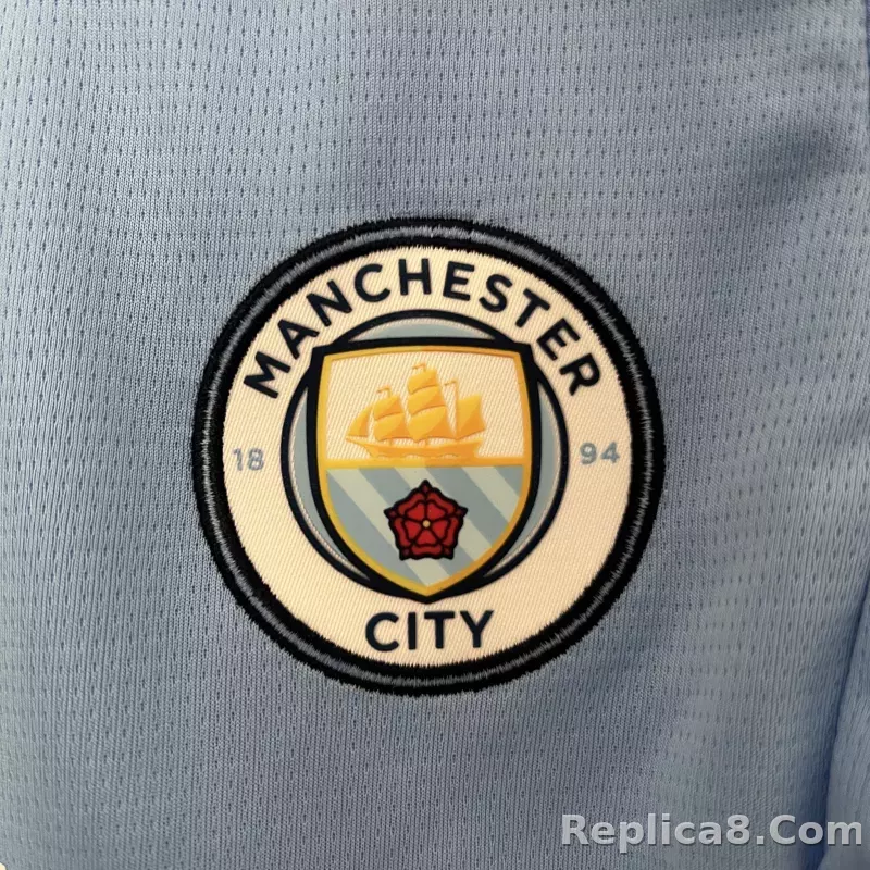 24-25 Manchester City Home Kids Kit  Jersey+Shorts - detail