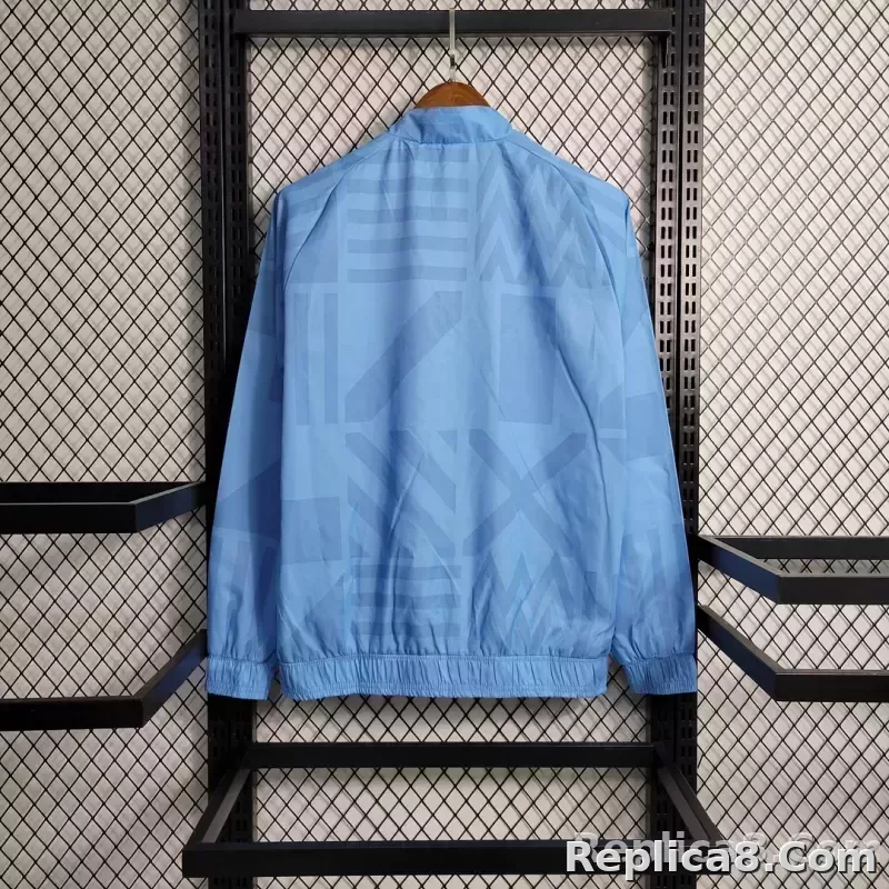 2023/2024 Manchester City Windbreaker Blue Jersey - detail