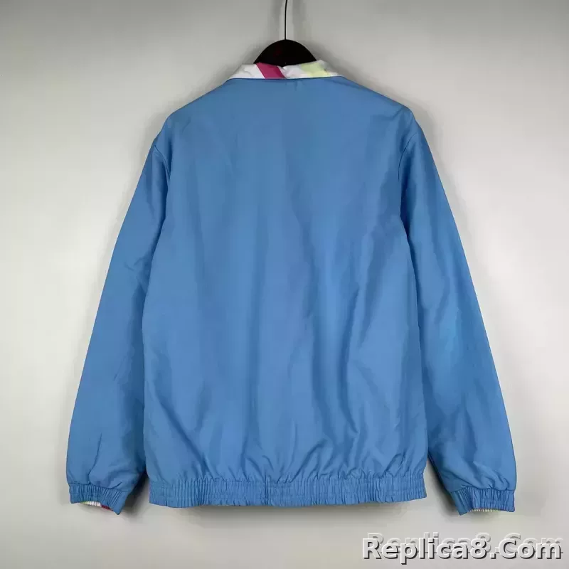 2023/2024 Manchester City Reversible Windbreaker Blue Soccer Jersey 1:1 Thai Quality - detail