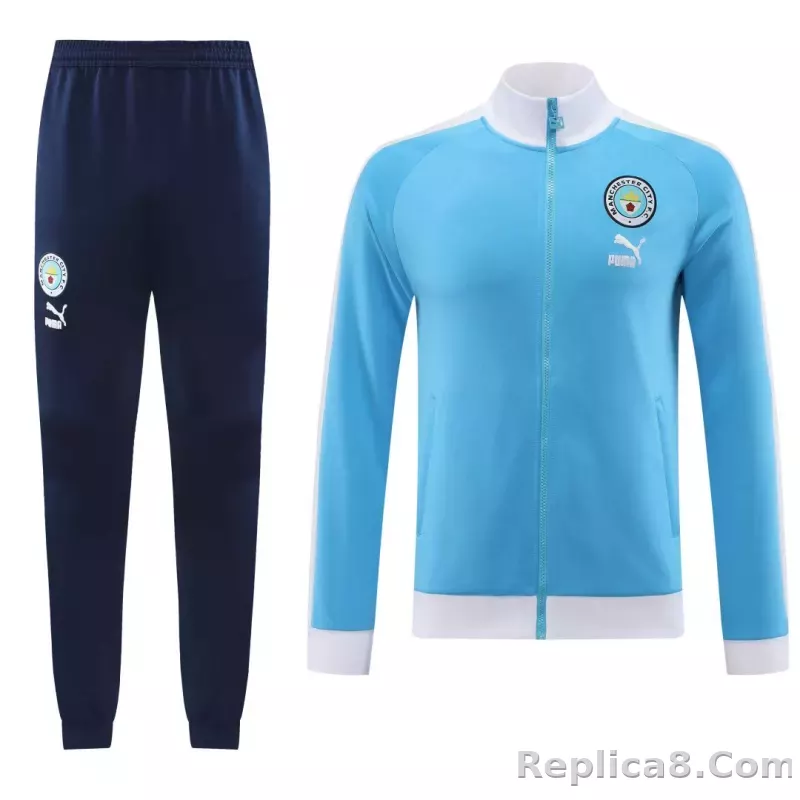 Manchester City Training Kit (Jacket+Pants) Blue 2023/24 - detail