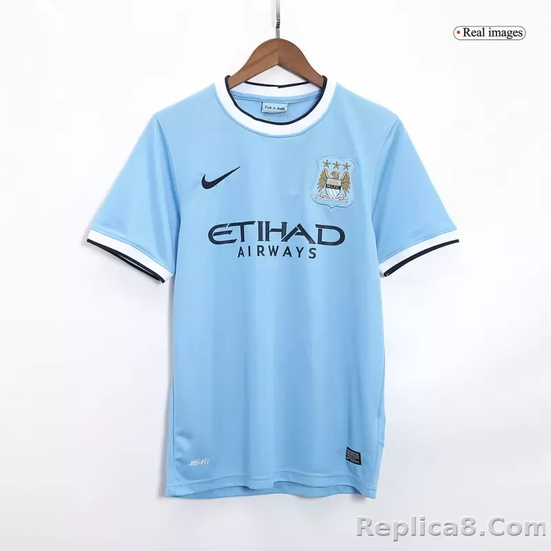 2013-2014 Manchester City Home Retro Jersey - detail