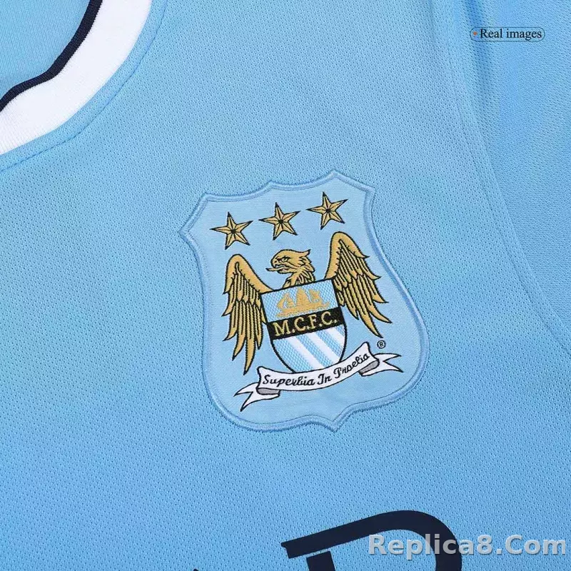 2013-2014 Manchester City Home Retro Jersey - detail