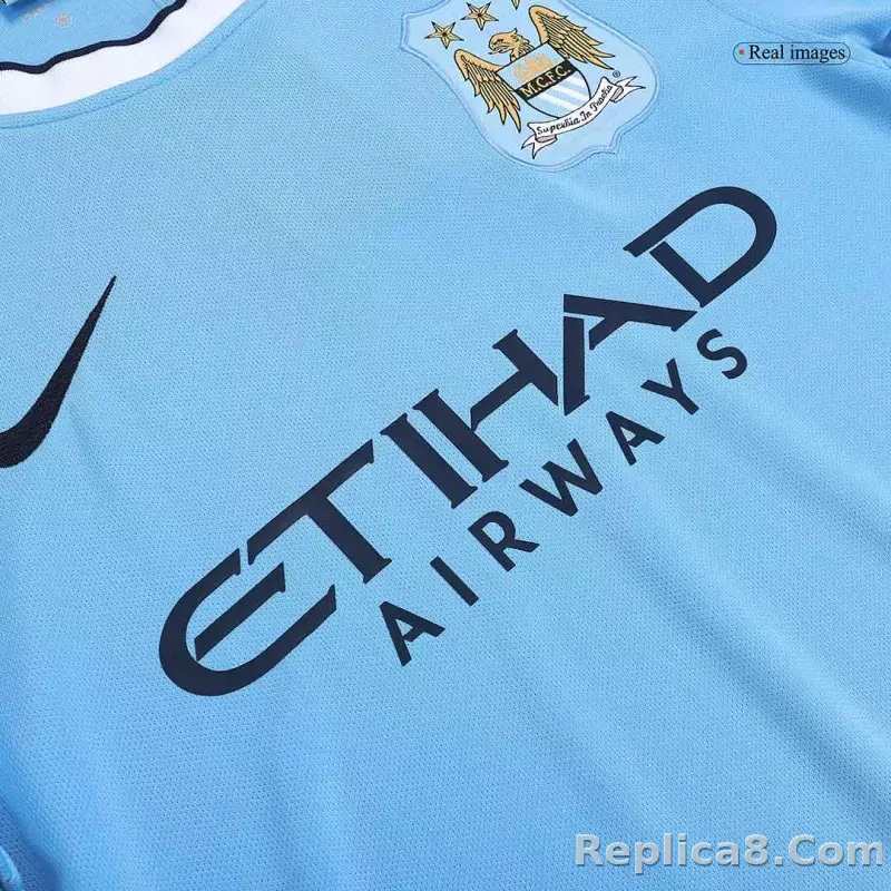 2013-2014 Manchester City Home Retro Jersey - detail
