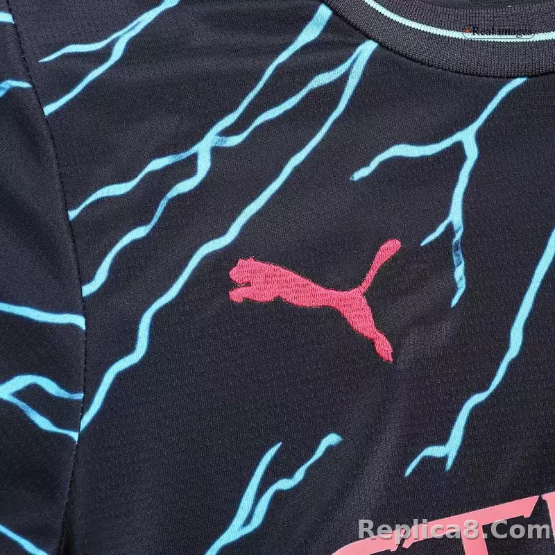 23-24 Manchester City Third Away Kids Kit Jersey+Shorts - detail