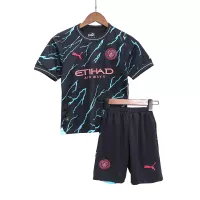 23-24 Manchester City Third Away Kids Kit Jersey+Shorts - view 1