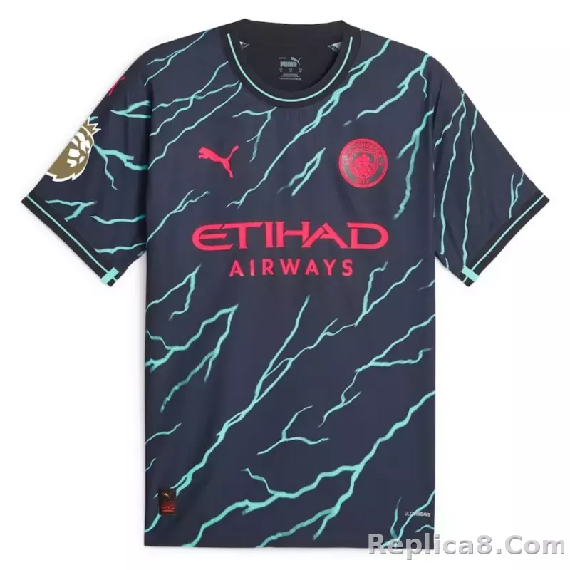 23-24 Manchester City Third Away Player Version - detail