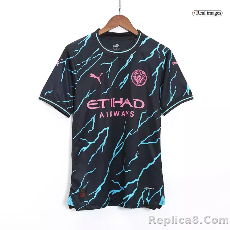 23-24 Manchester City Third Away Player Version - detail