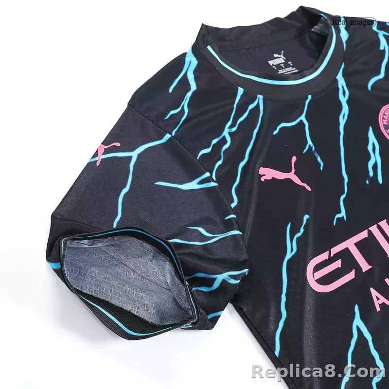 23-24 Manchester City Third Away Player Version - detail