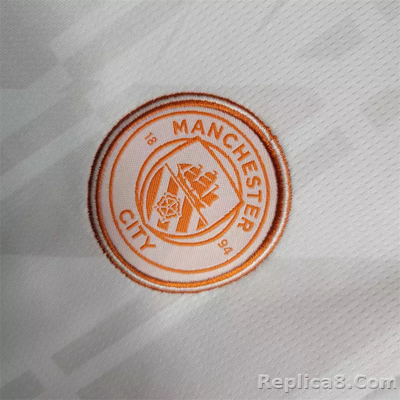 23-24 Manchester City Away Kids Kit Jersey+Shorts - detail
