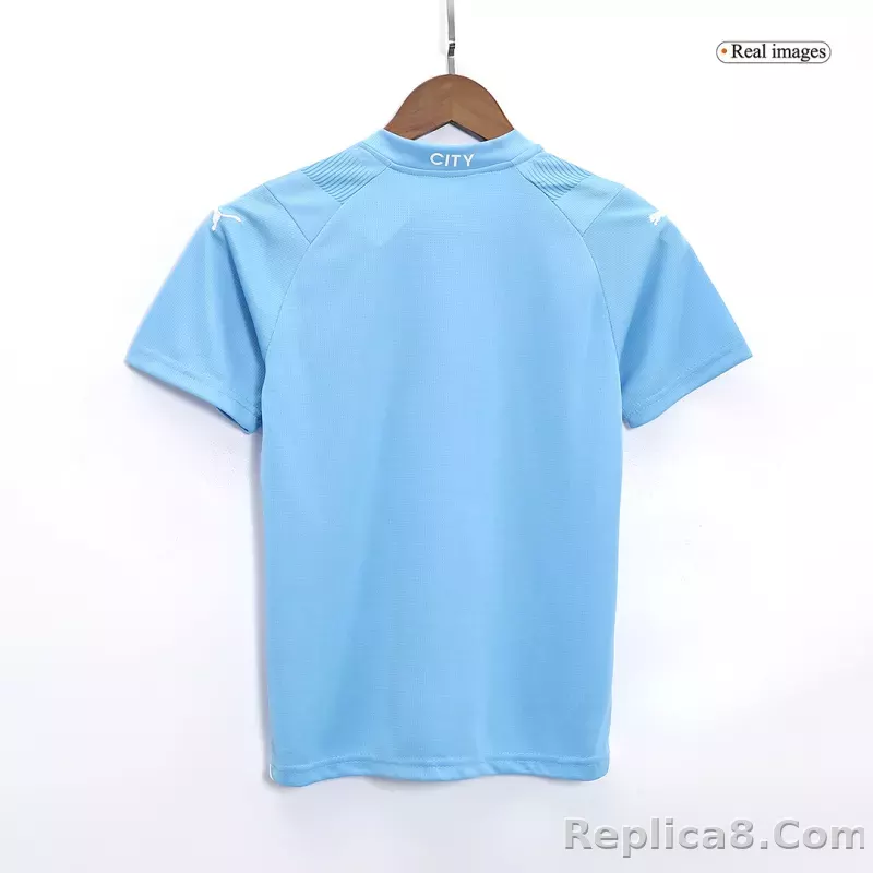 23-24 Manchester City Home Kids Kit Jersey+Shorts - detail