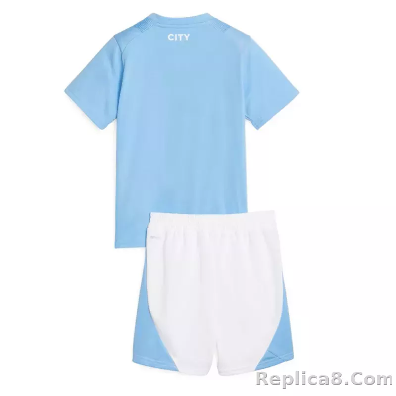 23-24 Manchester City Home Kids Kit Jersey+Shorts - detail