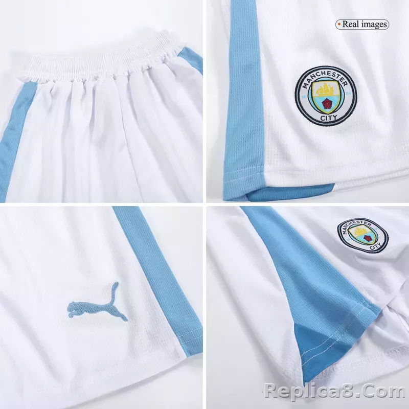 23-24 Manchester City Home Kids Kit Jersey+Shorts - detail