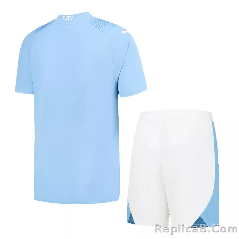 23-24 Manchester City Home Whole Kit Jersey+Shorts+Socks - detail
