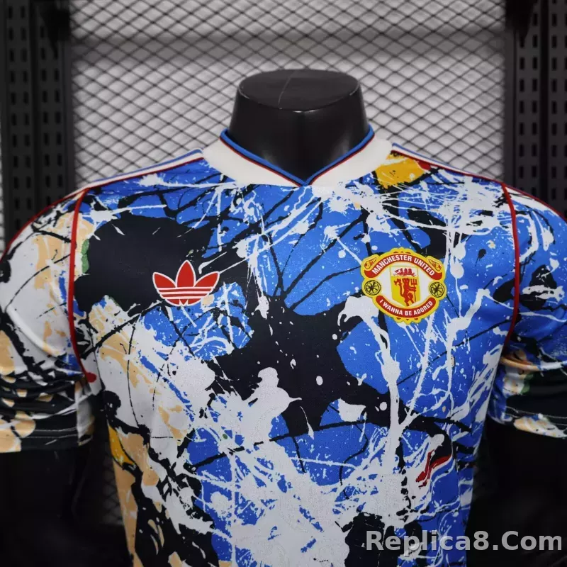 25-26 Manchester United Stone Roses Special Soccer Jersey Player Edition - detail