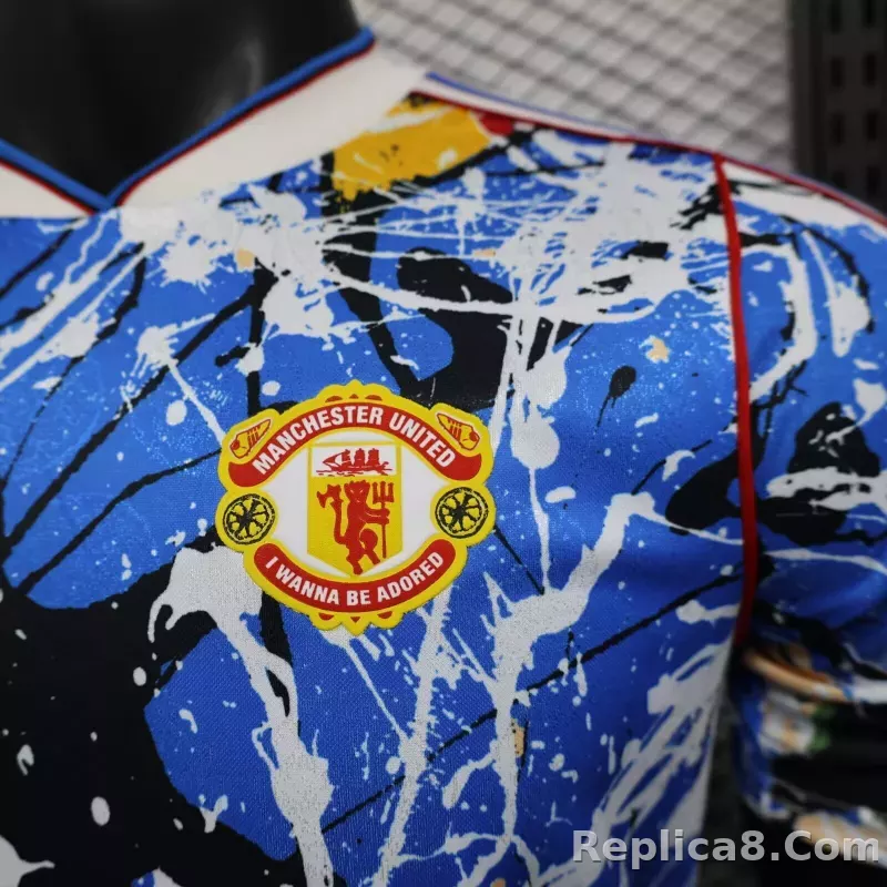 25-26 Manchester United Stone Roses Special Soccer Jersey Player Edition - detail