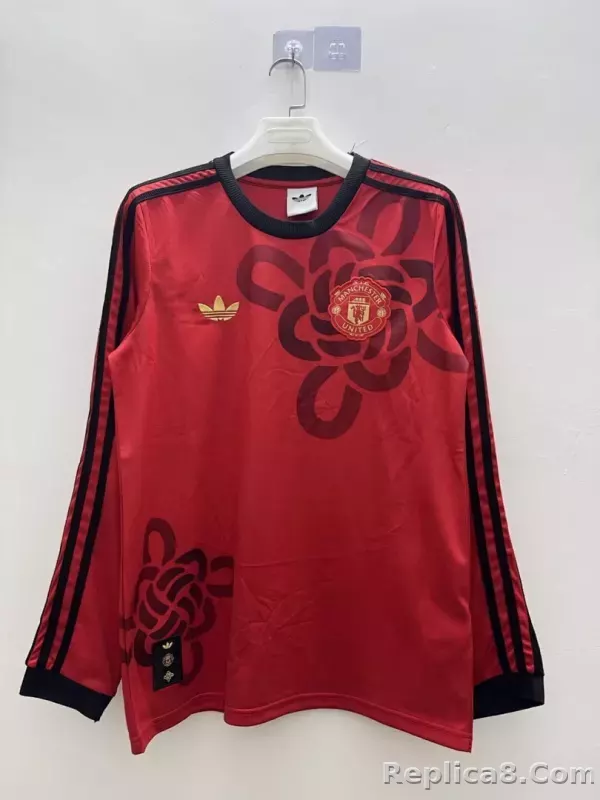 25-26 Manchester United Chinese Knot Cultral Story Shirt Red Long Sleeve