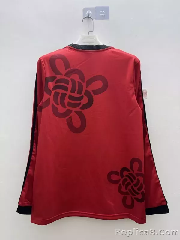 25-26 Manchester United Chinese Knot Cultral Story Shirt Red Long Sleeve - detail